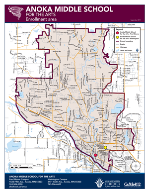 AMSA enrollment area map 